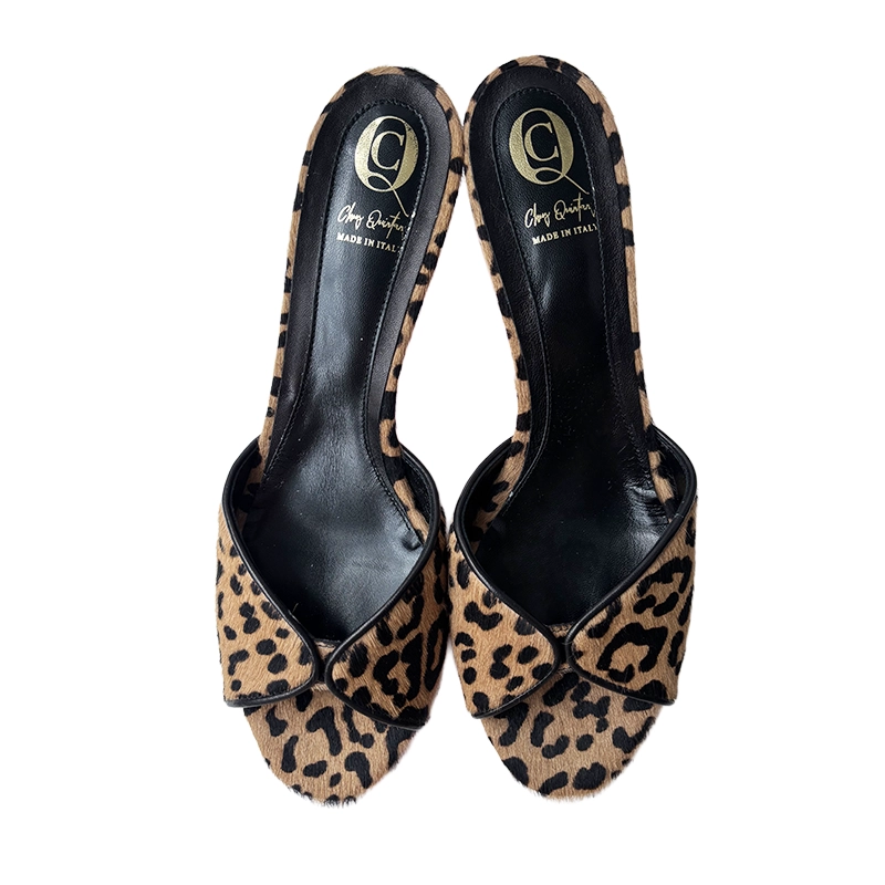 Mia Leopard sandal Top View